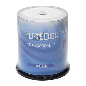 PlexDisc CD-R 700MB 52X White Thermal Hub Printable - 100 Disc Spindle