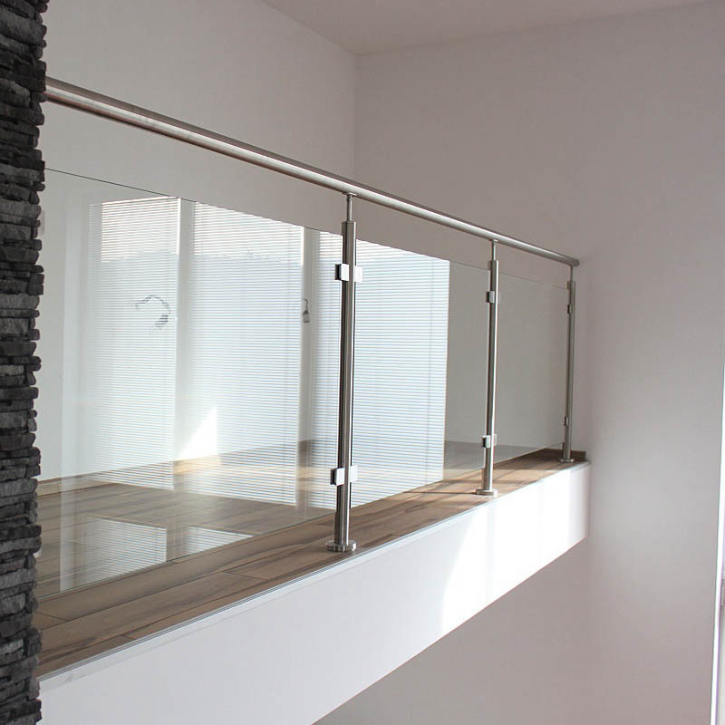 Direct selling Indoor Outdoor Stair Railing 304 316 Stainless Steel Handrail Balcony Glass Railing Balustrade for Stairs