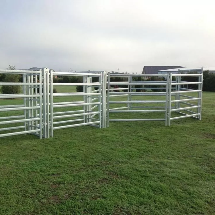 Hot sell wholesale bulk  10 ft duty  galvanized steel portable  livestock cattle/horse/ panel used corral panels