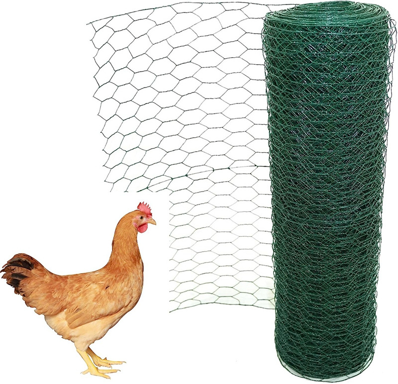 Factory direct high quality pvc coated hexagonal wire mesh low price hexagonal poultry farm mesh netting