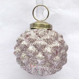 VIXM 24744 Glass GLitter Christmas Tree Hanging Ornaments