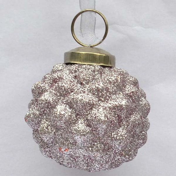 VIXM 24744 Glass GLitter Christmas Tree Hanging Ornaments