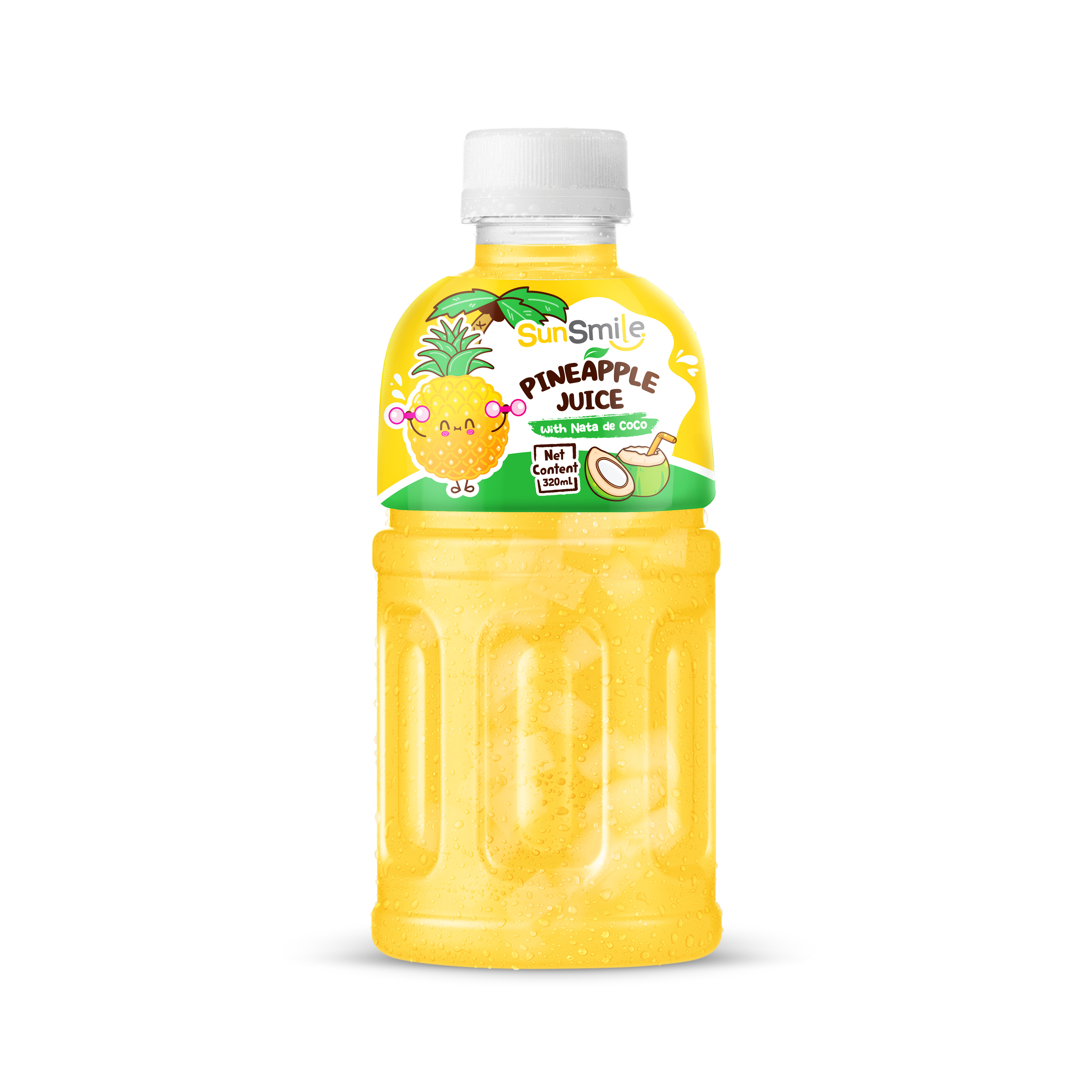 320ml Vinut SunSmile Orange juice with nata de coco fruit juice supplier private label ODM OEM service cheap price