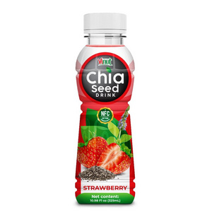 Chia Seed Drink with Strawberry Juice 10.98 fl oz VINUT  Free Sample Customized Design OEM ODM Service Private Label