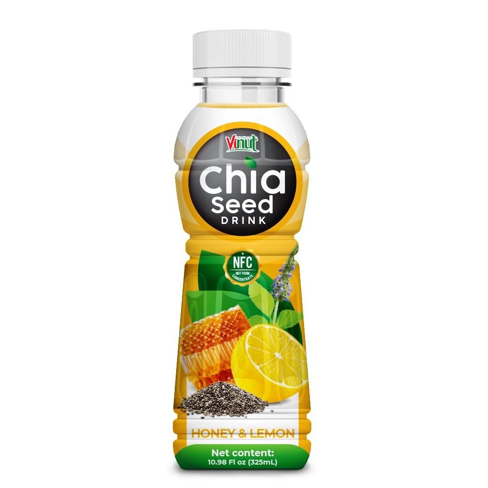 Chia Seed Drink with Strawberry Juice 10.98 fl oz VINUT  Free Sample Customized Design OEM ODM Service Private Label