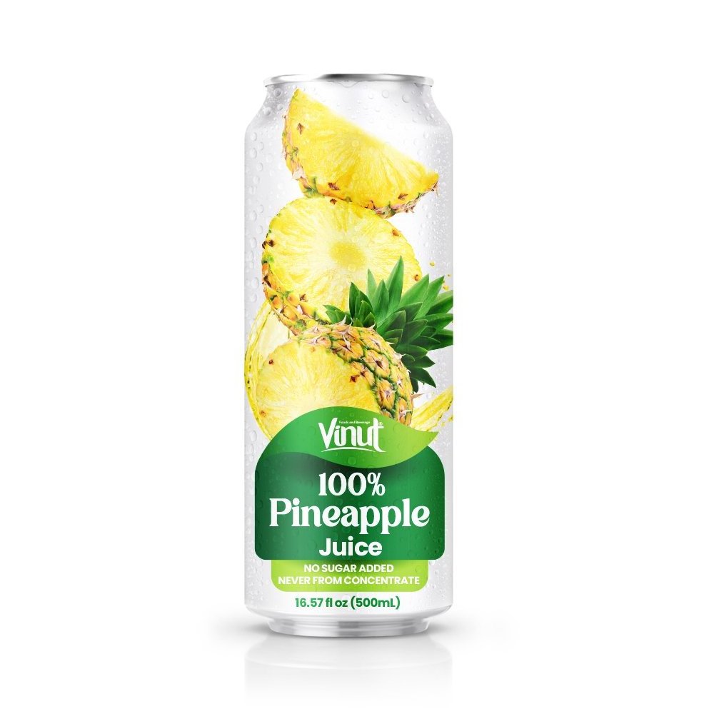 16.57 fl oz Vinut 100% Pineapple juice no sugar added Supplier Free Sample Free Label Low Sugar Low-Fat