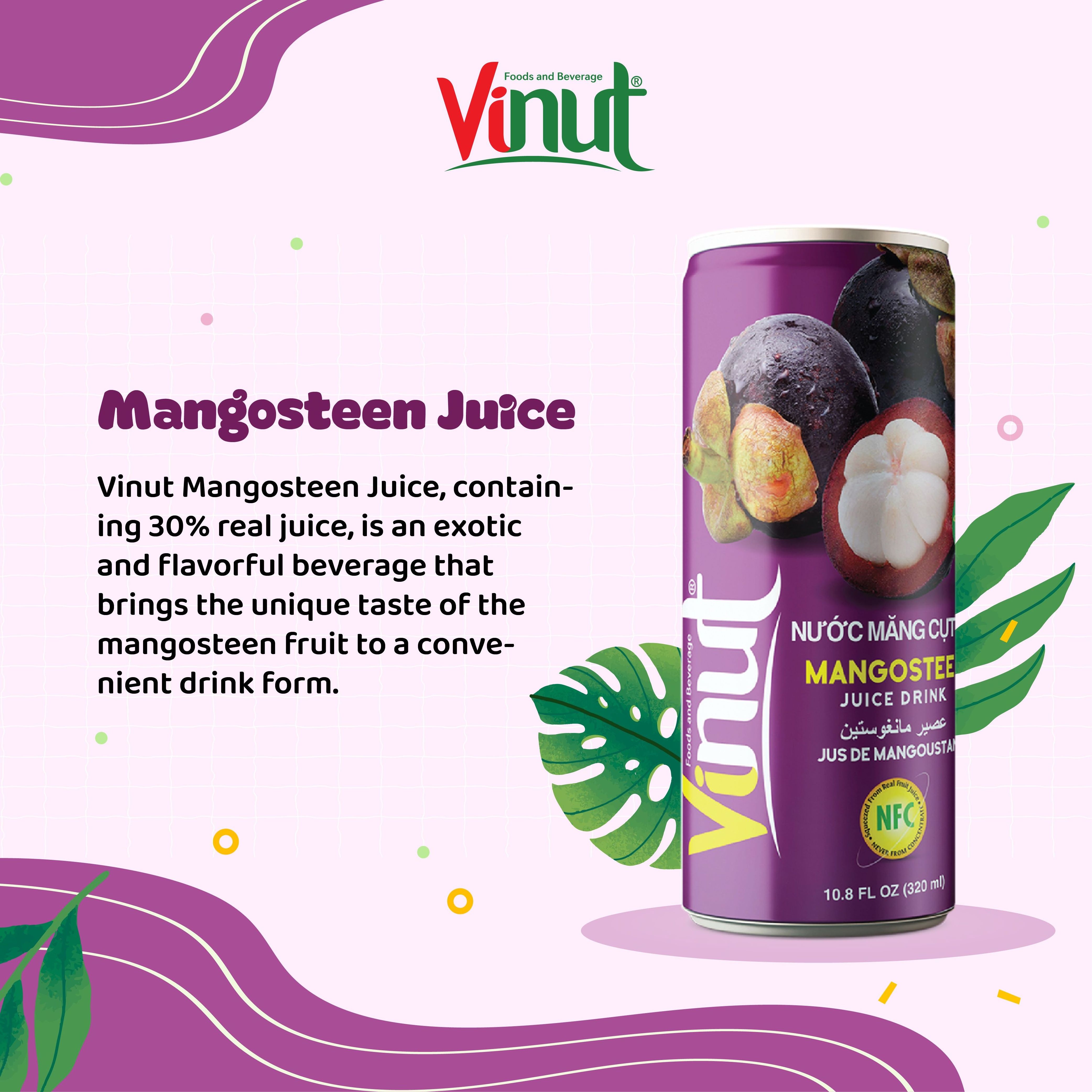 Mangosteen Juice with Pulp Tropical Drink VINUT NFC Tropical Drink Factory Formula for Fruit & Vegetable Juice ODM OEM Service