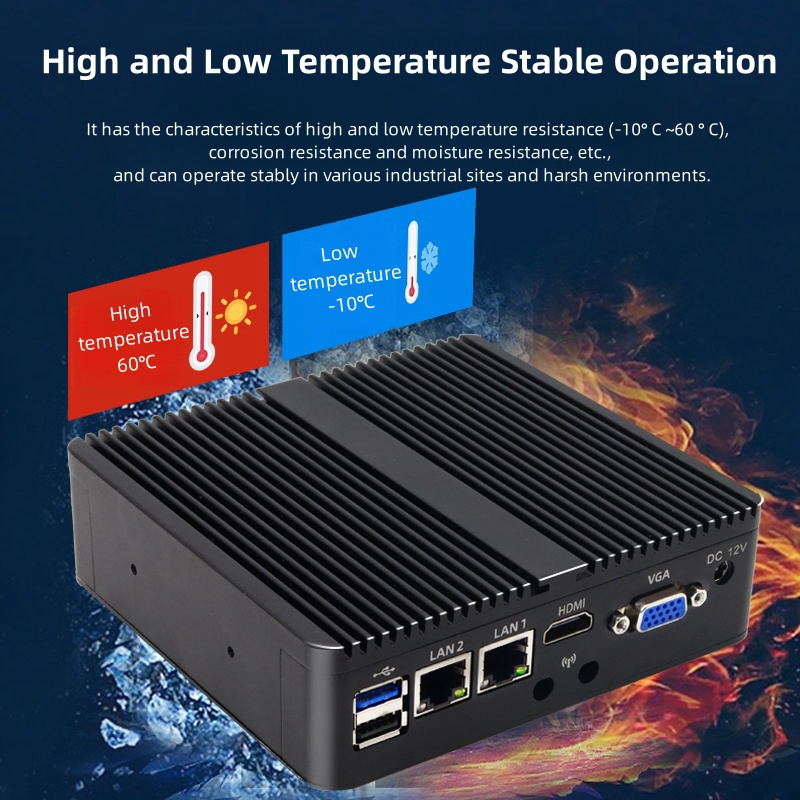 Vincanwo Hot-Selling Mini Industrial Computer May's New Release Nano-100 Intel Celeron Core 4+64g USB AUDIO VGA DDR3 US/EU