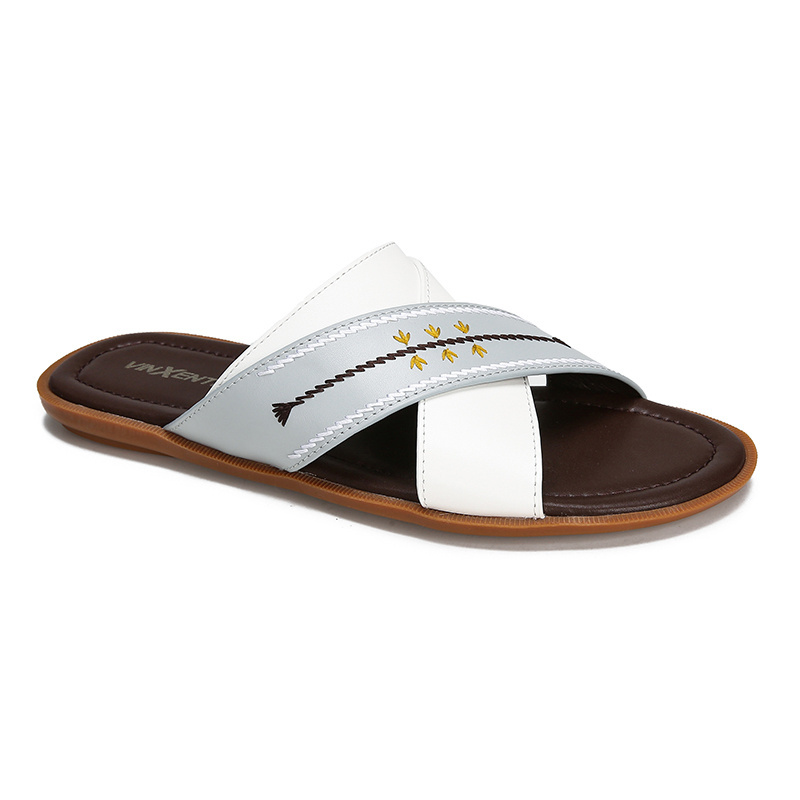 Fashion Comfortable Soft Arab Man Sandals 2023 Italian Leather Eva Sandal Shoes For Men