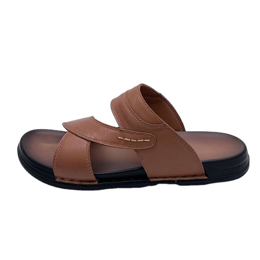 Best Price Comfortable Arabic Slipper Thailand Man Summer Leather Sandals For Men Flat