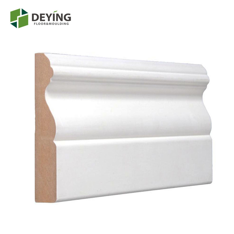 MDF Baseboard / White primed base molding / skirting