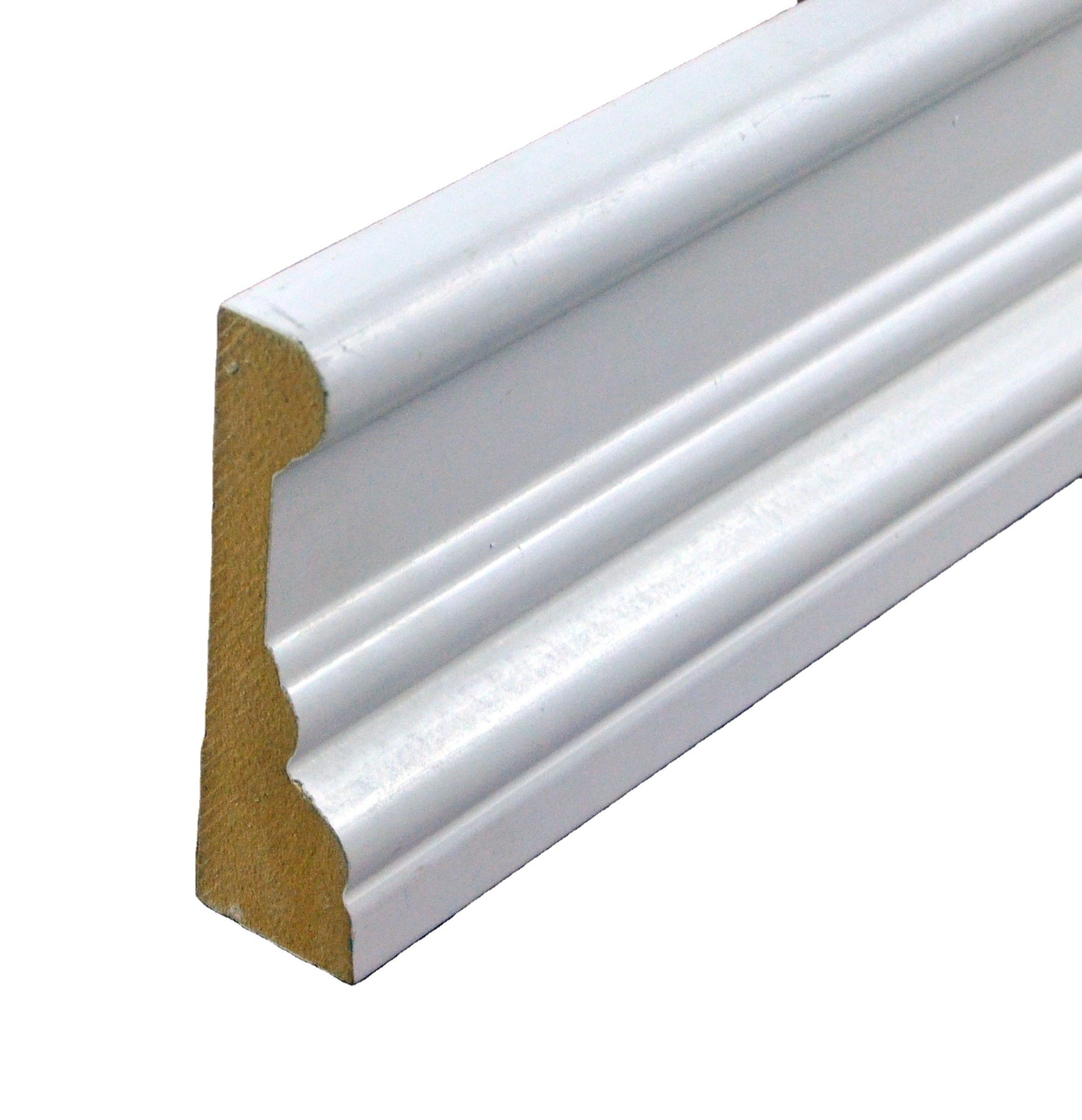 White primed decorative wood trim door casing moulding