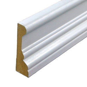 White primed decorative wood trim door casing moulding