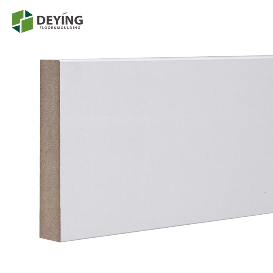 MDF Baseboard / White primed base molding / skirting