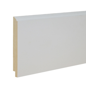 White primed wall skirting board baseboard mouldings