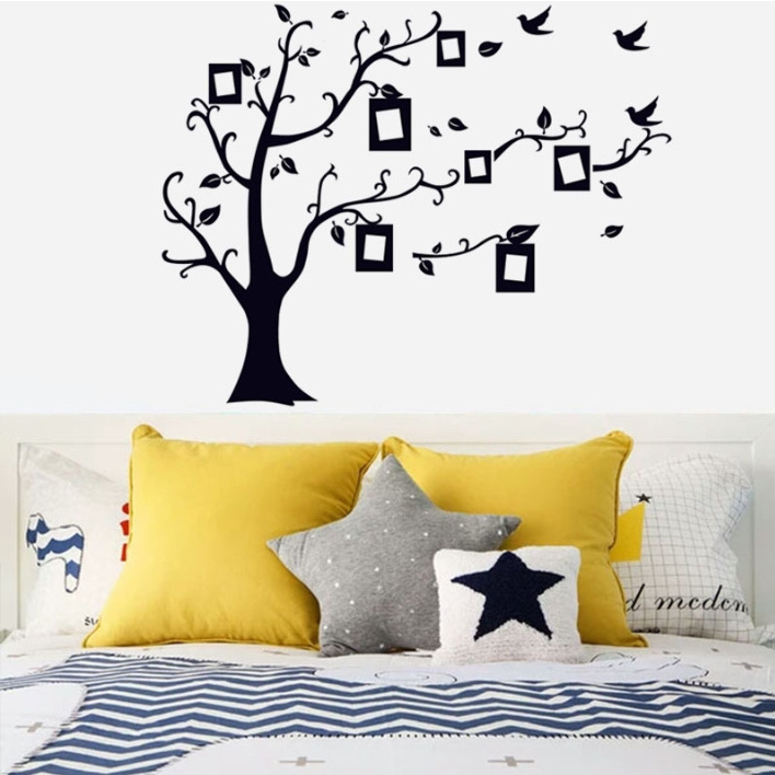 Gline ready to ship 50cmx70cm custom removable pvc black tree wall sticker