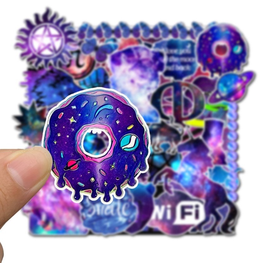 35pcs star galaxy horoscope starry sky stickers for laptop luggage bottle diary waterpoof stickers