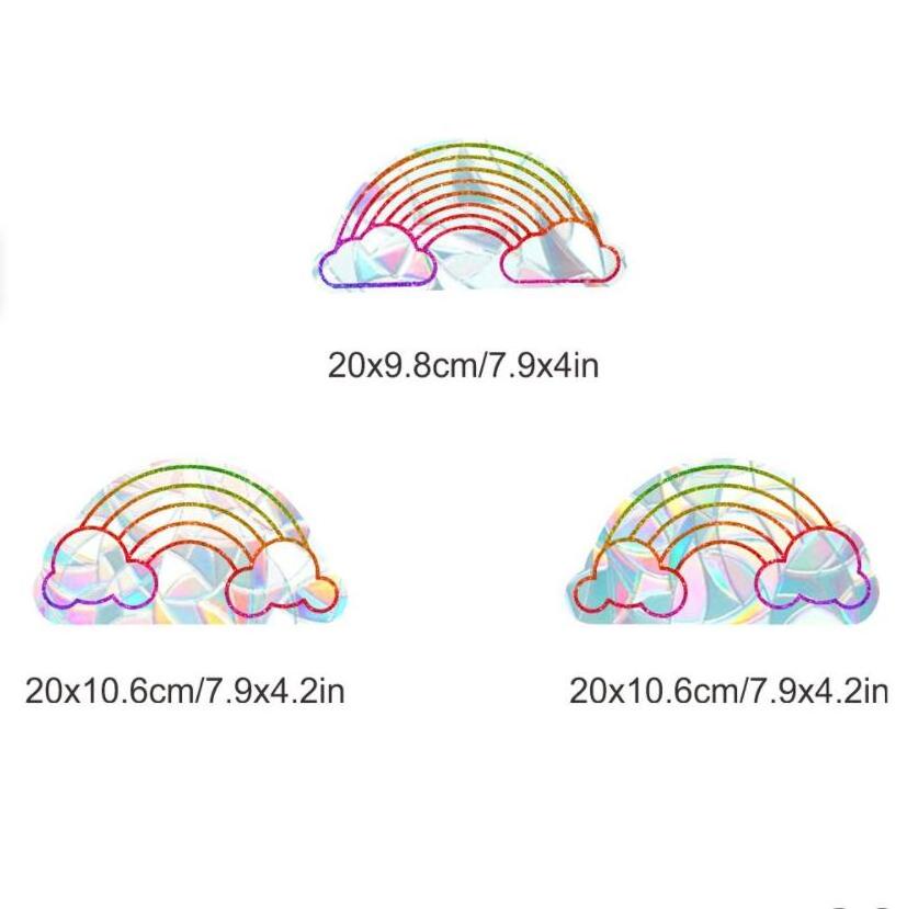 Rainbow reflection sticker crystal suncatcher Non-adhesive window decals clings for windows