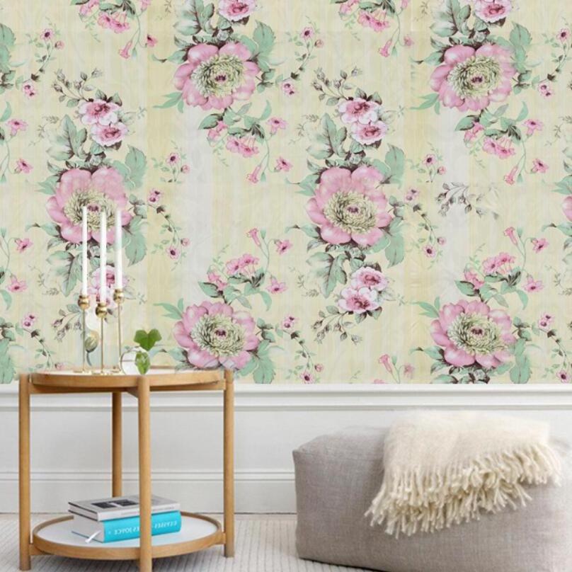 Peel and stick wallpaper floral Flower Wall paper for living room vinyl peel and stick Wallpaper Wall stickers for Girls