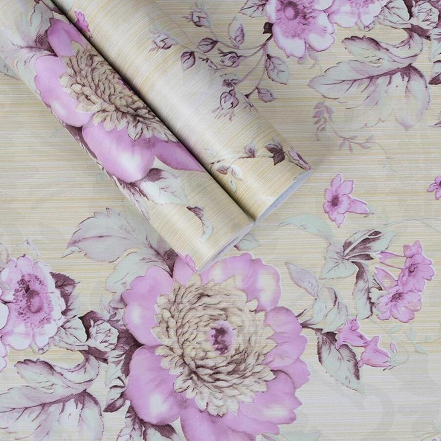 Peel and stick wallpaper floral Flower Wall paper for living room vinyl peel and stick Wallpaper Wall stickers for Girls