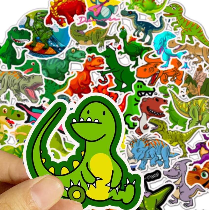 50 pack PVC dinosaur stickers waterproof graffiti stickers decor for laptop wall decal