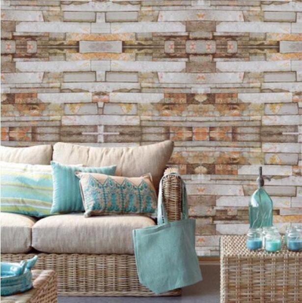 Adhesive contact paper 3d wallpaper decoration for home decorations for living room Orange PVC Wall paper Sticker