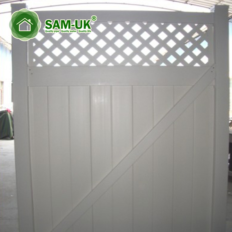 Customized wholesale family garden privacy vinyl pvc decorative white fence wood plastic dog  fence panels