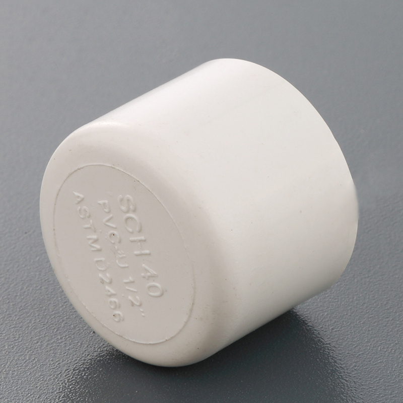 Zhejiang factory produces American Standard PVC pipe covers plastic pvc pipe cap end