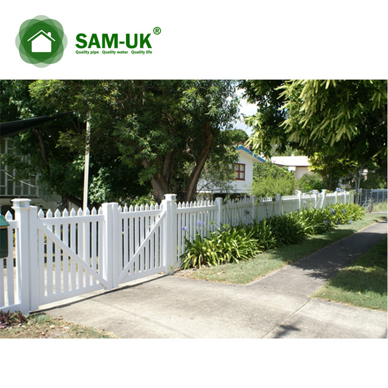 Sam-uk hot sale garden and horticulture anti-corrosion White PVC Vinyl Plastic Privacy Fence gates