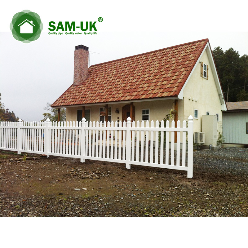 Green environmental protection light and durable factory direct sales Factory supply pvc vinyl white Plastic Picket Fencing