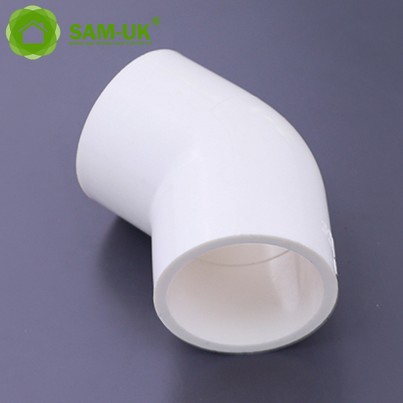 Hot sales of the factory 45 deg elbow pvc pipe elbow 50mm pipe connectors elbow swivel pipe fittings