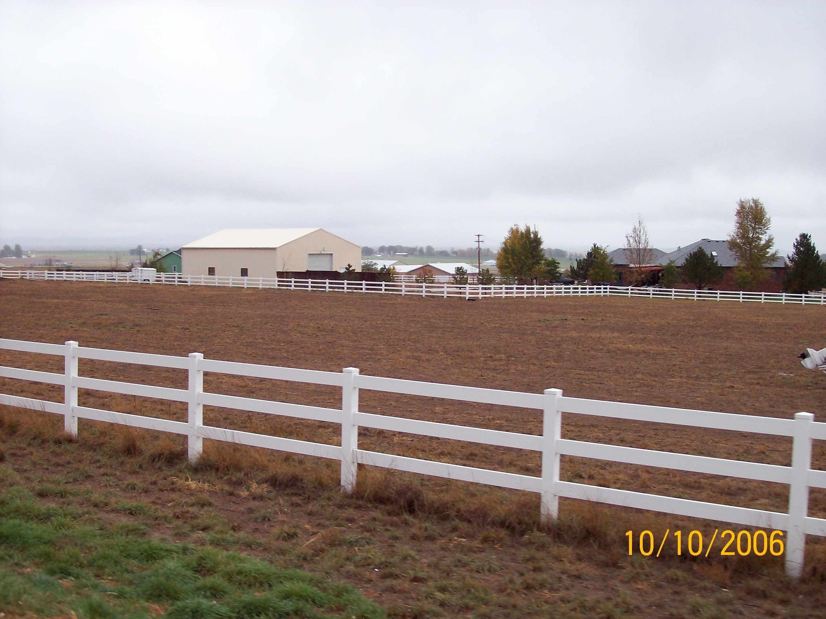 wholesale White PVC Horse Farm equine fence