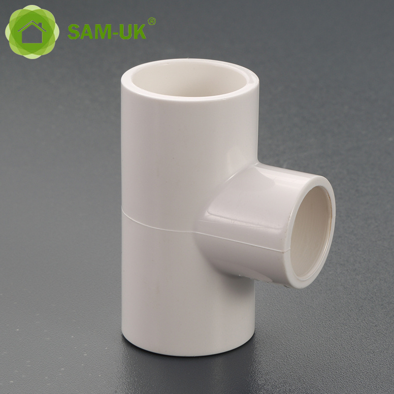 SAM-UK Factory pvc pipe plastic pipe fittings catalogue 3 way connector elbow tee reducer pipe fitting