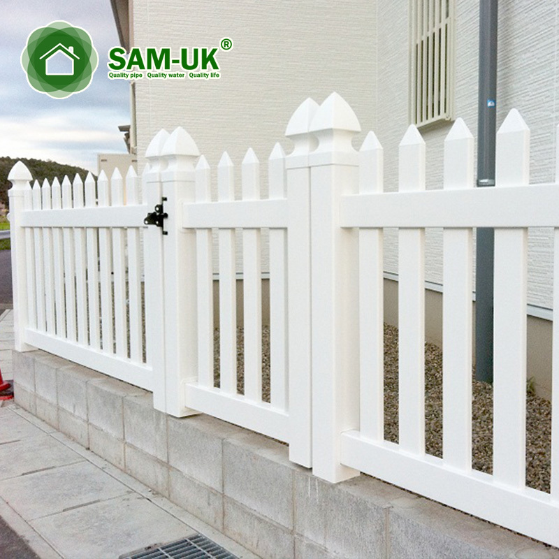 Sam-uk hot sale garden and horticulture anti-corrosion White PVC Vinyl Plastic Privacy Fence gates