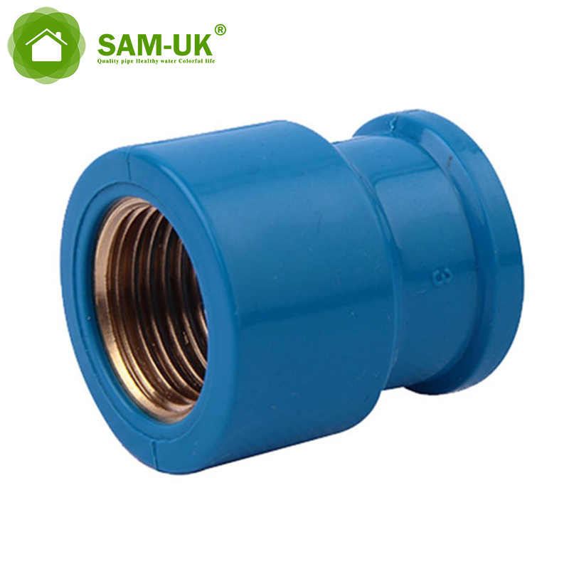 Sale plumbing material pvc female socket pvc plastic joint blue pipe and pipe with water supply fittings