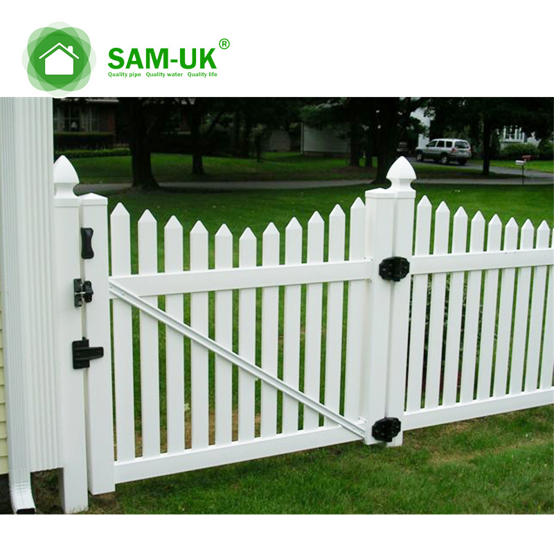 Sam-uk hot sale garden and horticulture anti-corrosion White PVC Vinyl Plastic Privacy Fence gates