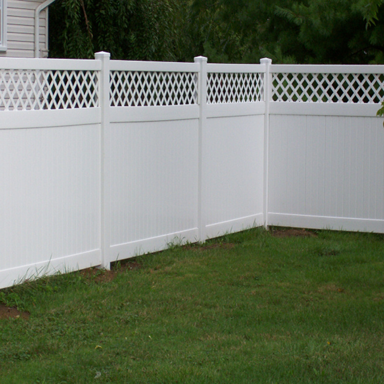 Cheap Pvc Fence Picket Vinyl Retractable Outdoor Trellis & Gates decorative 8' tall garden plastic fence