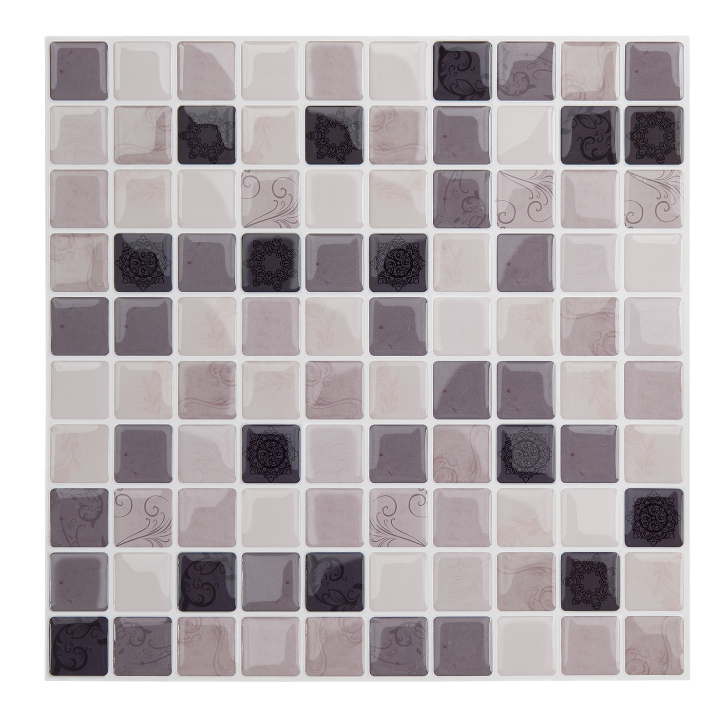 Vivid Tiles Panel Sheet Stick on Kitchen Fireplace Tile Self-Adhesive Peel and Stick Wall Tile Mould-proof Function