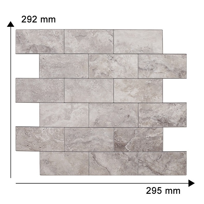 PVC Bathroom Tile Panels Peel and Stick PVC Backsplash 3D PVC Wall Tiles 3D DIY Waterproof Interior Wall Decor tile stickers