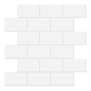 Vivid Tiles Peel and Stick white Subway Tile 3D Self Adhesive Backsplash Wall Sticker for Kitchen home wall decor