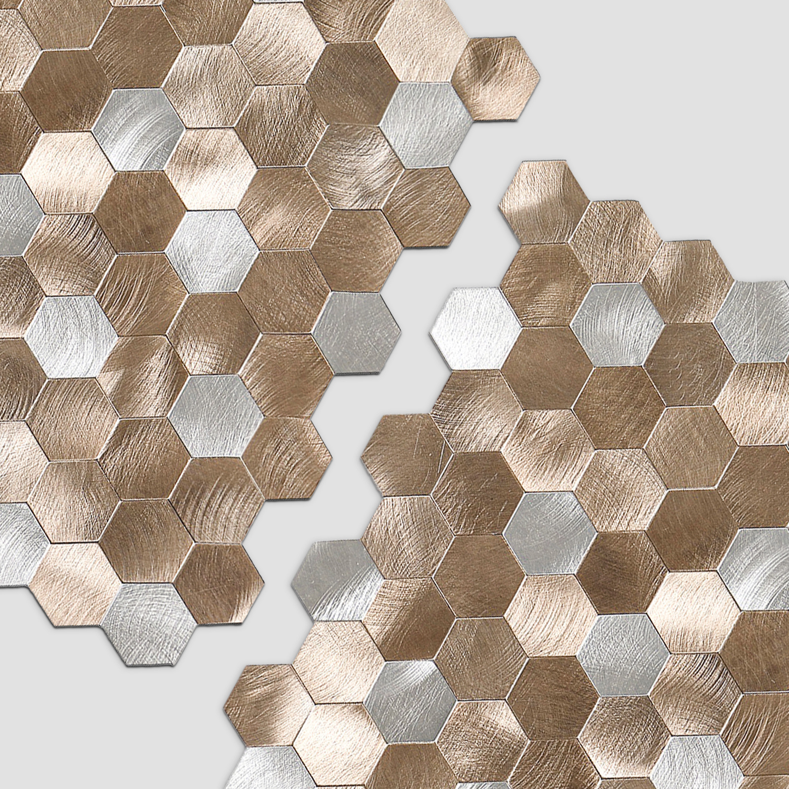 Modern aluminium Hexagon mosaic honeycomb peel and stick mosaic tile backsplash tile stickers