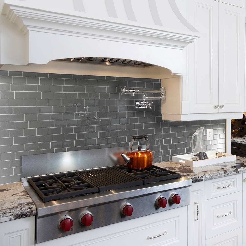 Peel and Stick Backsplash Grey Subway Tile Stick on Backsplash for Kitchen