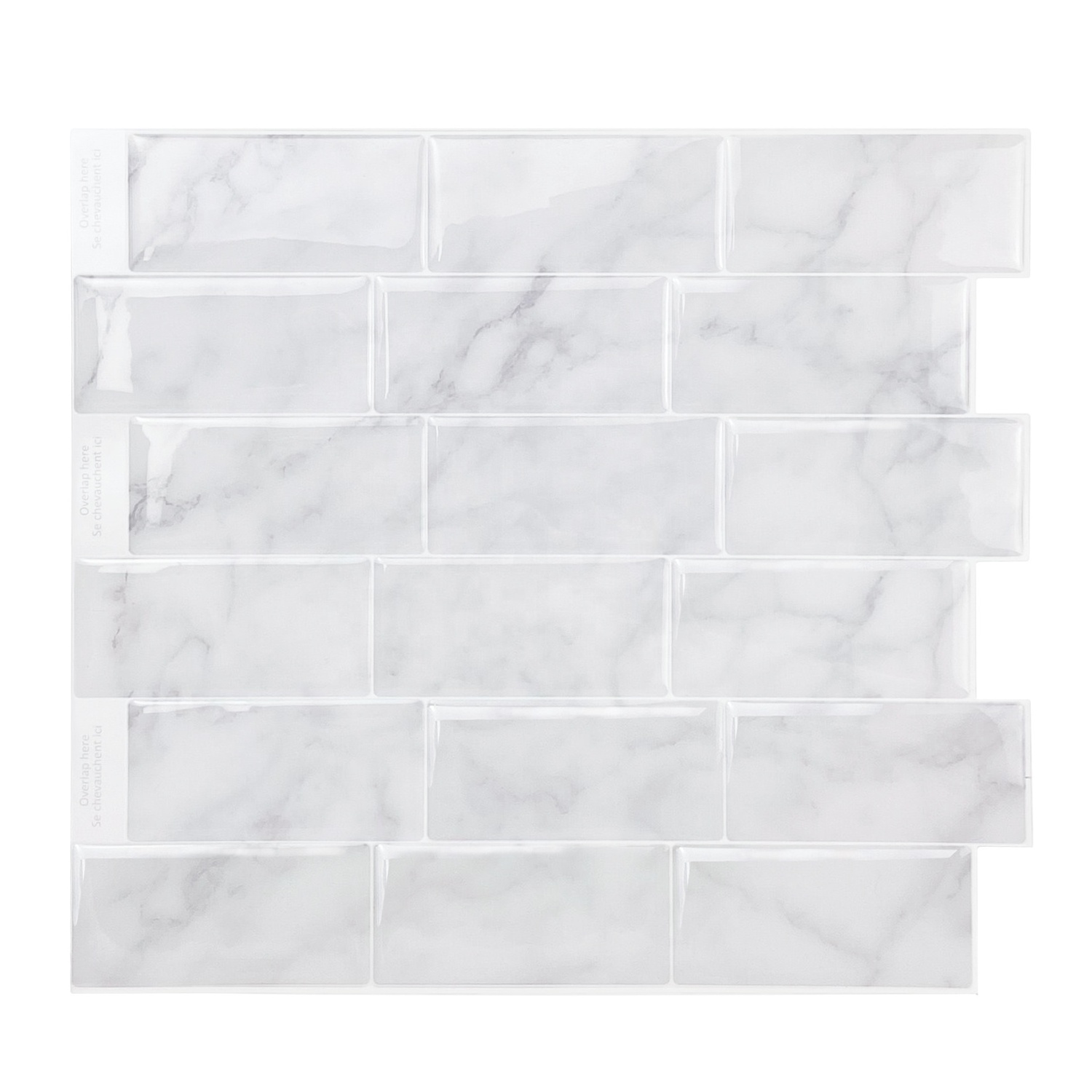 Peel and Stick Backsplash for Kitchen, Marble Tiles Stick on Backsplash