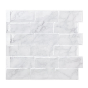 Peel and Stick Backsplash for Kitchen, Marble Tiles Stick on Backsplash