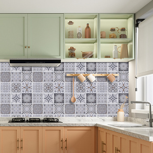 Morocco Flower Design Hot Seller Peel and Stick Wall Tiles Stick on Bedroom Kitchen