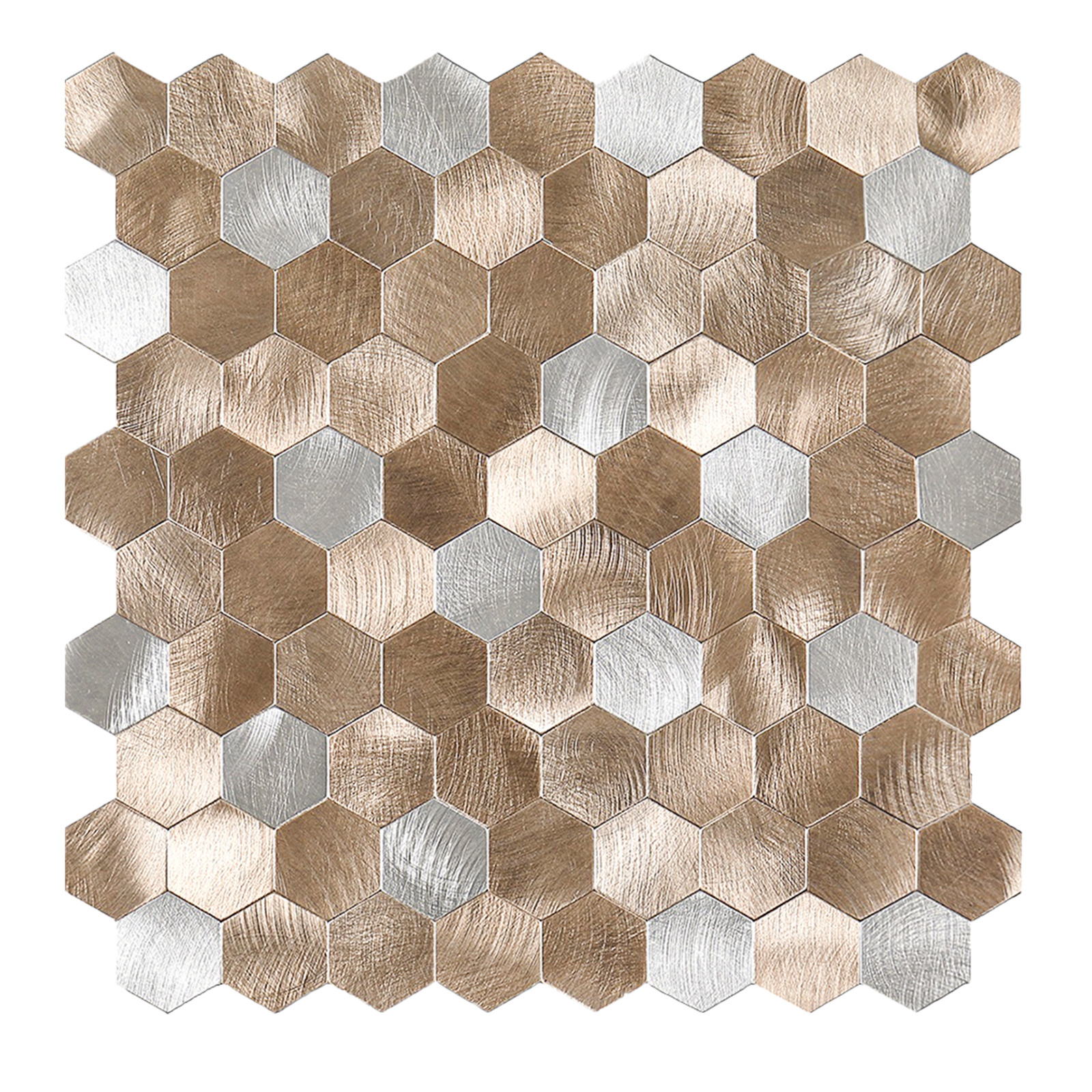 Modern aluminium Hexagon mosaic honeycomb peel and stick mosaic tile backsplash tile stickers