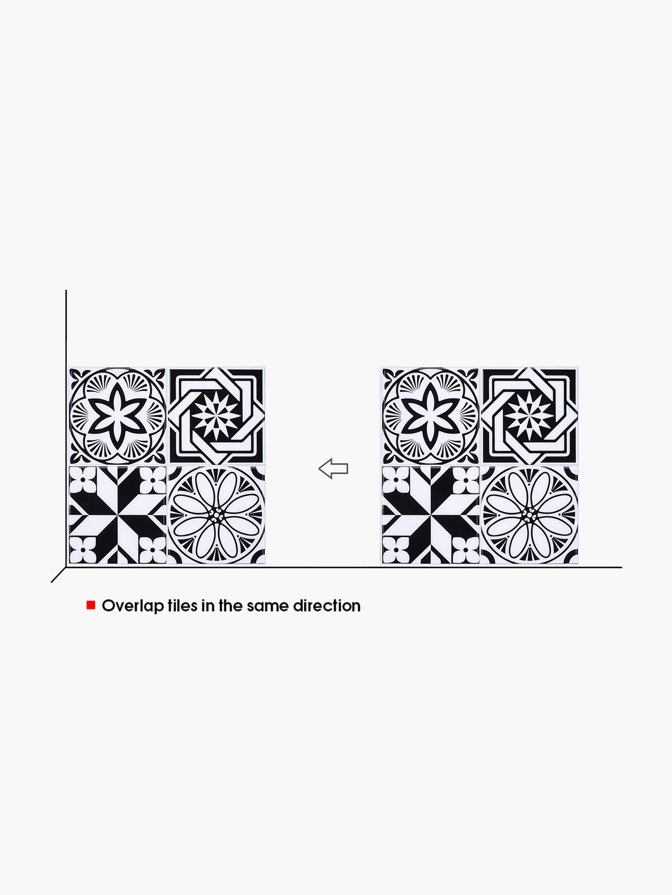 New stick and peel mosaic wallpaper bathroom Moroccan design black and white self adhesive 3d foam panel wallstickers