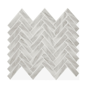 Peel and Stick Tiles Backsplash, Herringbone Adhesive Backsplash Tiles, Stick on Tiles for Kitchen & Bathroomr Design