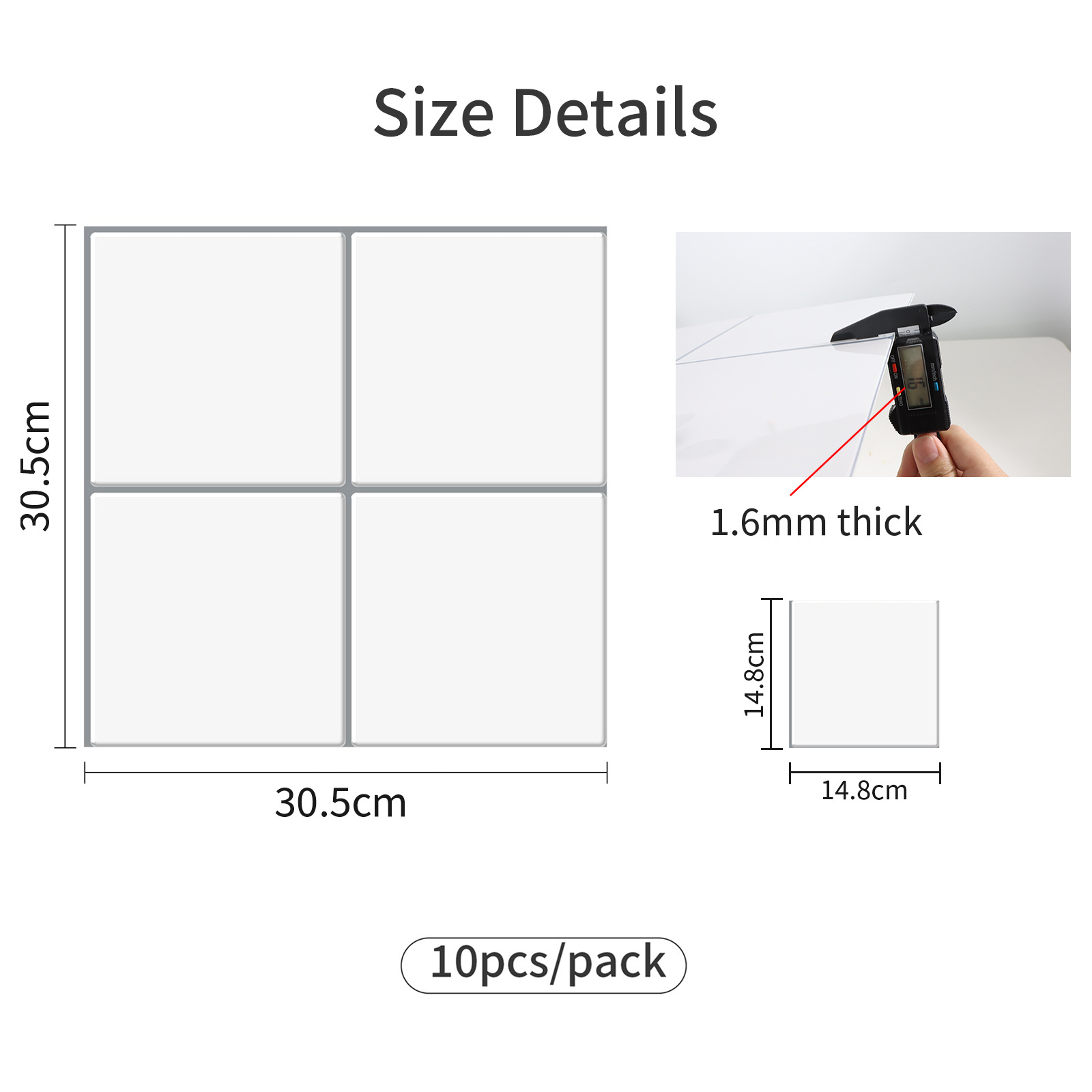 Factory Square Check Tiles Peel and Stick Vinyl Backsplash Stick on Tiles Kitchen