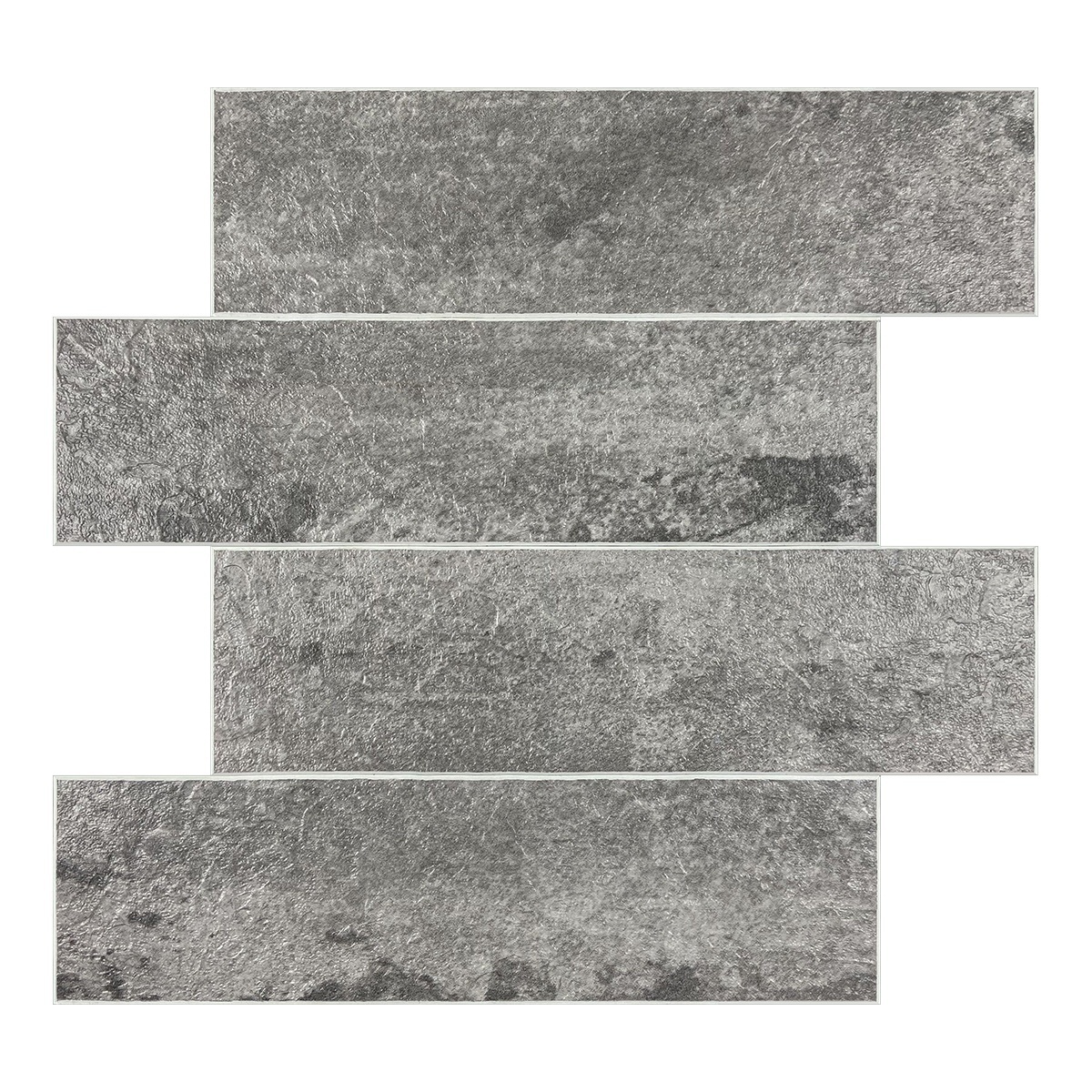 Home Decor Stone Textured PVC Tile Peel and Stick for Kitchen Backsplashes, Fireplaces and Bathrooms, Water and Oil Resistant.